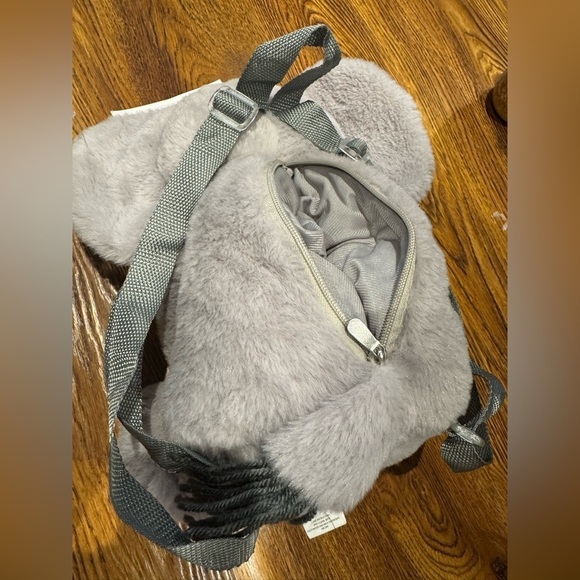 NWT STEPPING STONES CARRIED AWAY plush grey elephant backpack with tags - Picture 5 of 5